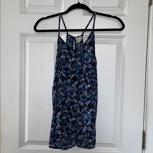 Blue & White Patterned Tank Top